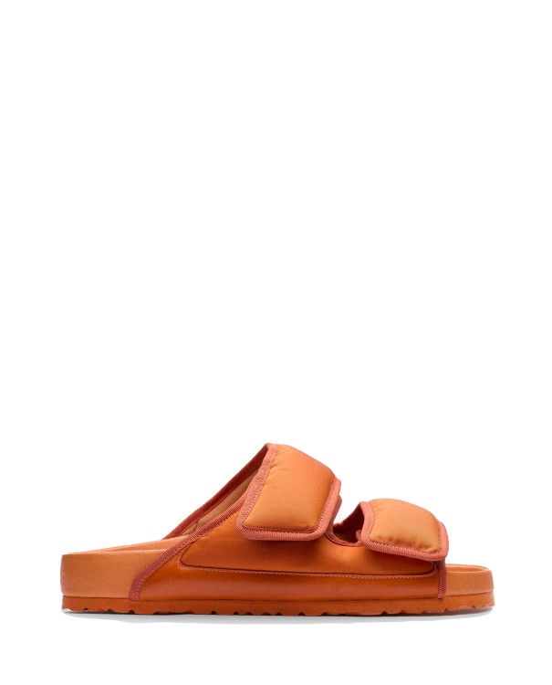 サンダル・ミュール Birkenstock Double Adjustable Strap Open Sandal In Orange Birkenstock Double Adjustable Strap Open Sandal In Orange