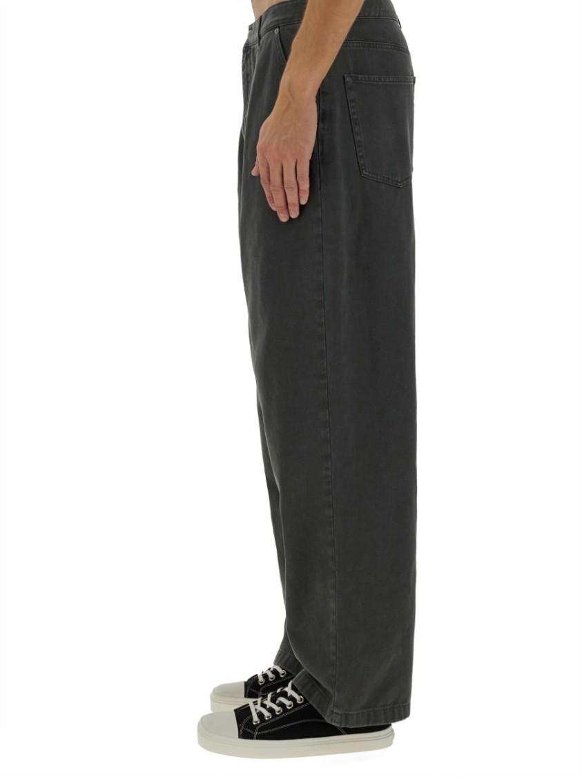 Moschino High-waisted Wide-leg Jeans In Black
