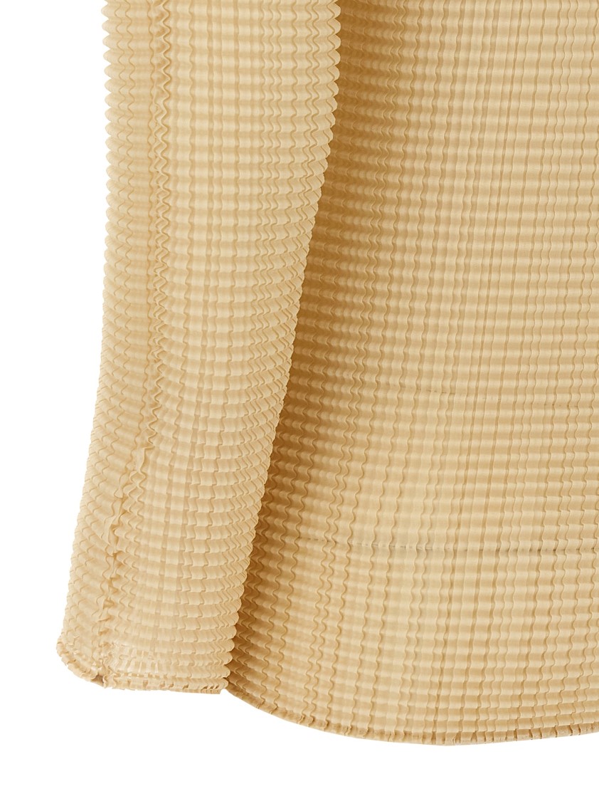 Issey Miyake Beige Wooly Pleats-56 Blouse In Nude