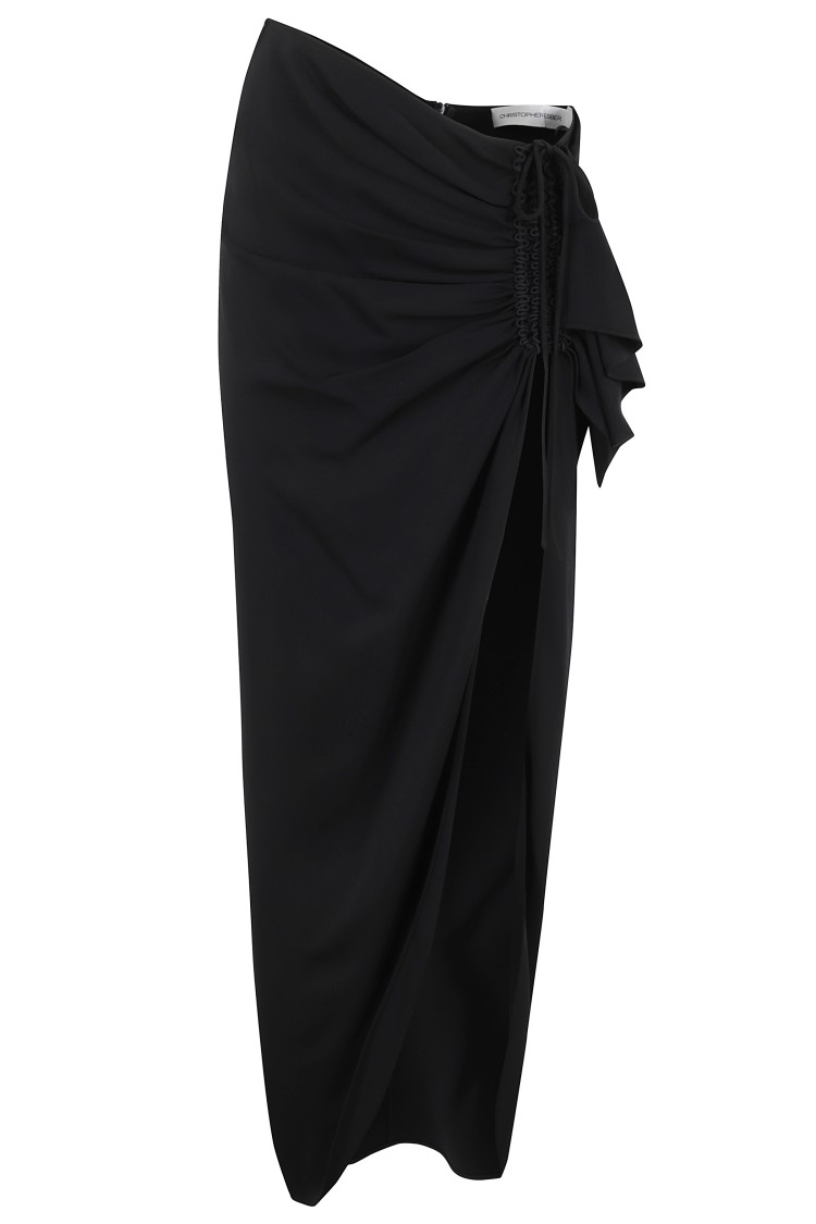 Christopher Esber Ruched Cadence Split In Black