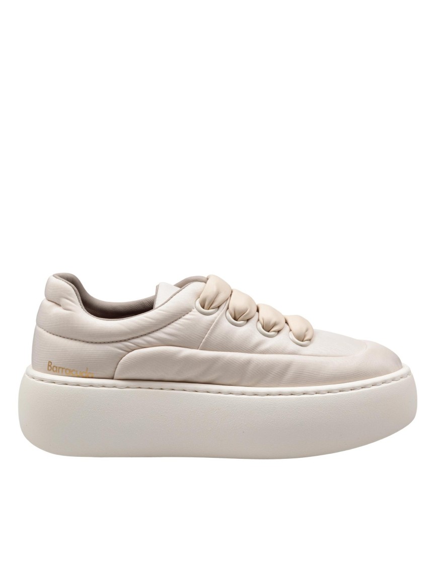 Barracuda Cream Water-repellent Fabric Sneakers In Pink