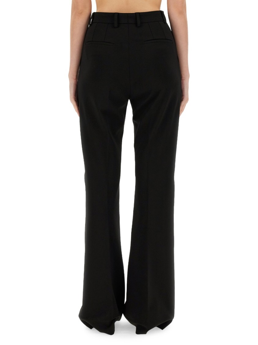 Dolce & Gabbana Flare Leg Trousers With Pockets And Belt Loops In Black