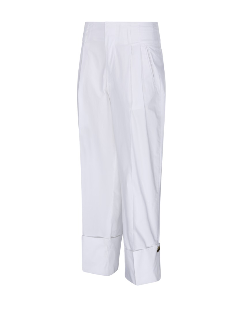 Shop Darkpark Diana Tailored Cuff Pant In White
