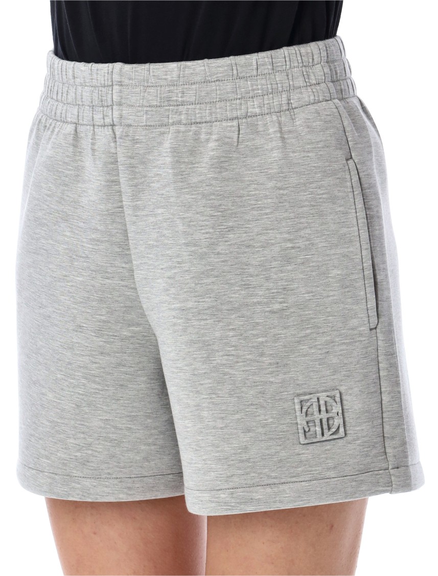 Shop Anine Bing Framed Monogram Kam Shorts With Tailored Fit