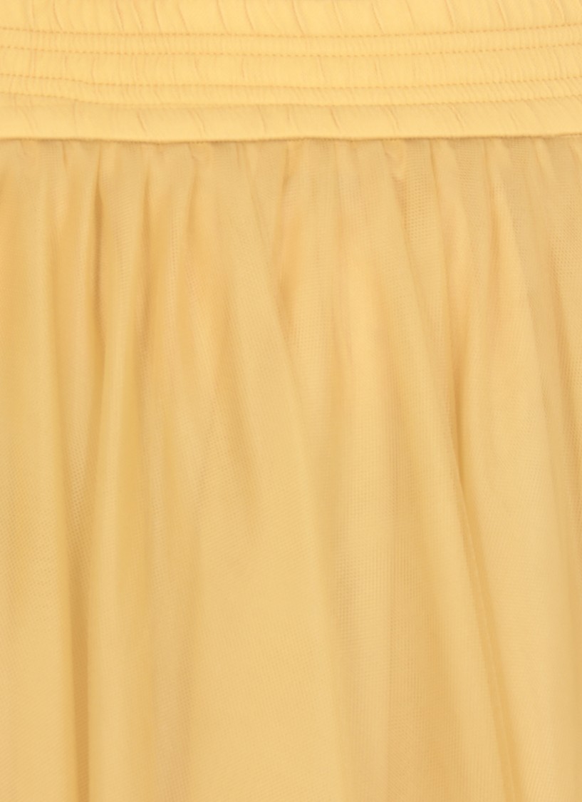 Fabiana Filippi A-line Tulle Midi Skirt In Yellow