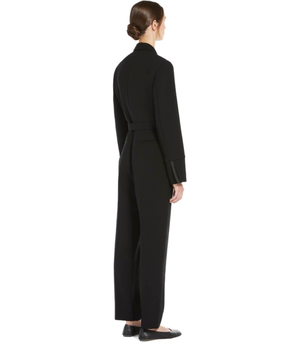 Max Mara Baviera Black Wrap Jumpsuit