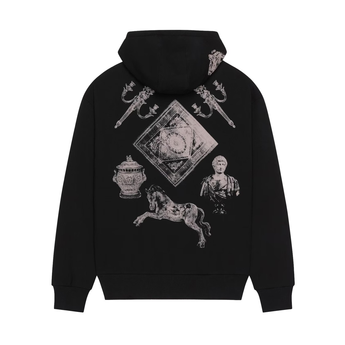 Givenchy Men Boxy Fit Hoodie With Zip And Pocket Base In Black