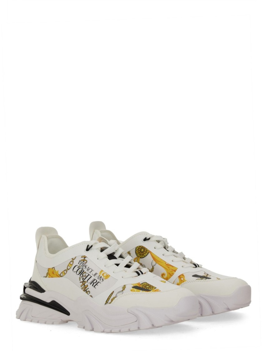 VERSACE JEANS COUTURE VERSACE JEANS COUTURE CHUNKY SOLE SNEAKERS WITH PROMINENT LOGO