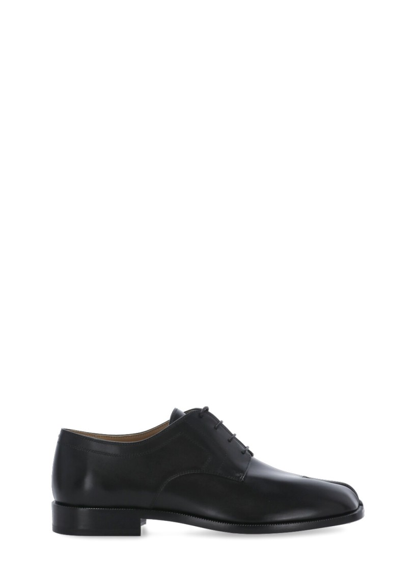 Maison Margiela Brown Tabi Lace-up Oxfords In Black