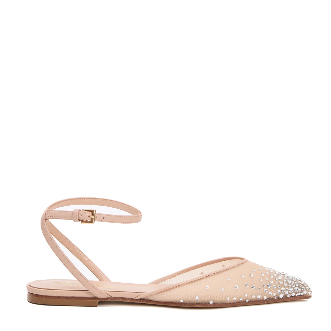 NINALILOU NINALILOU LOW SLINGBACK NET RHINESTONE