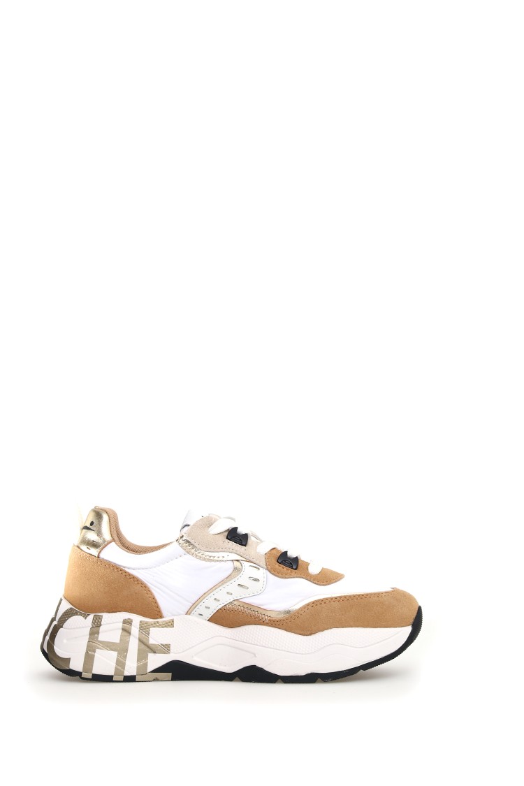 Shop Voile Blanche Chic Yellow Sneakers With Patent Details