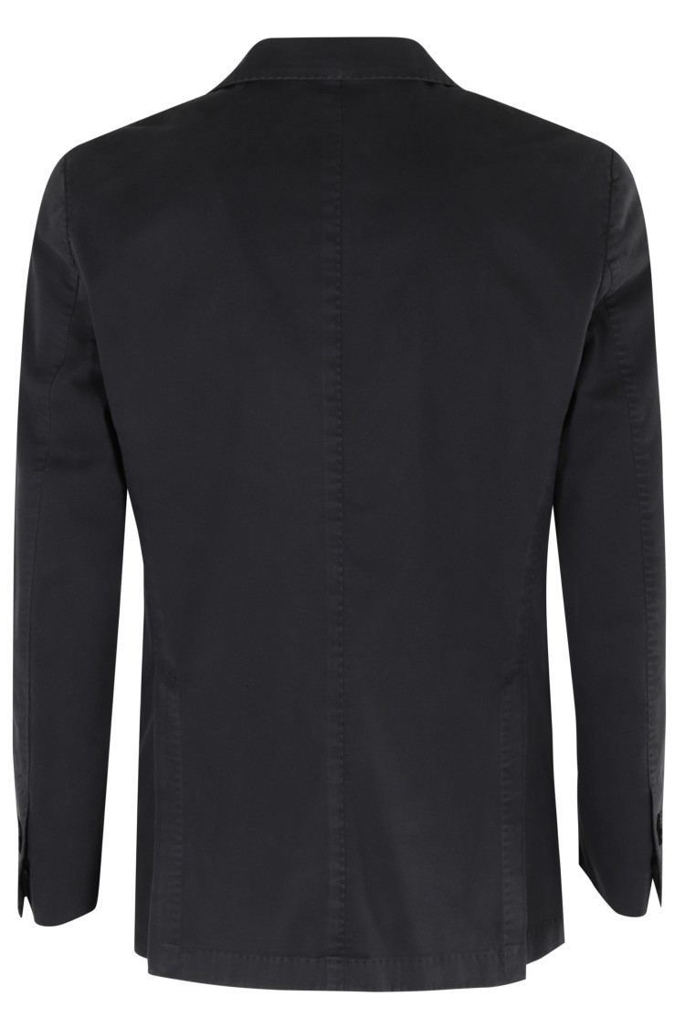 Santaniello Soft Touch Gabardine Jacket In Black