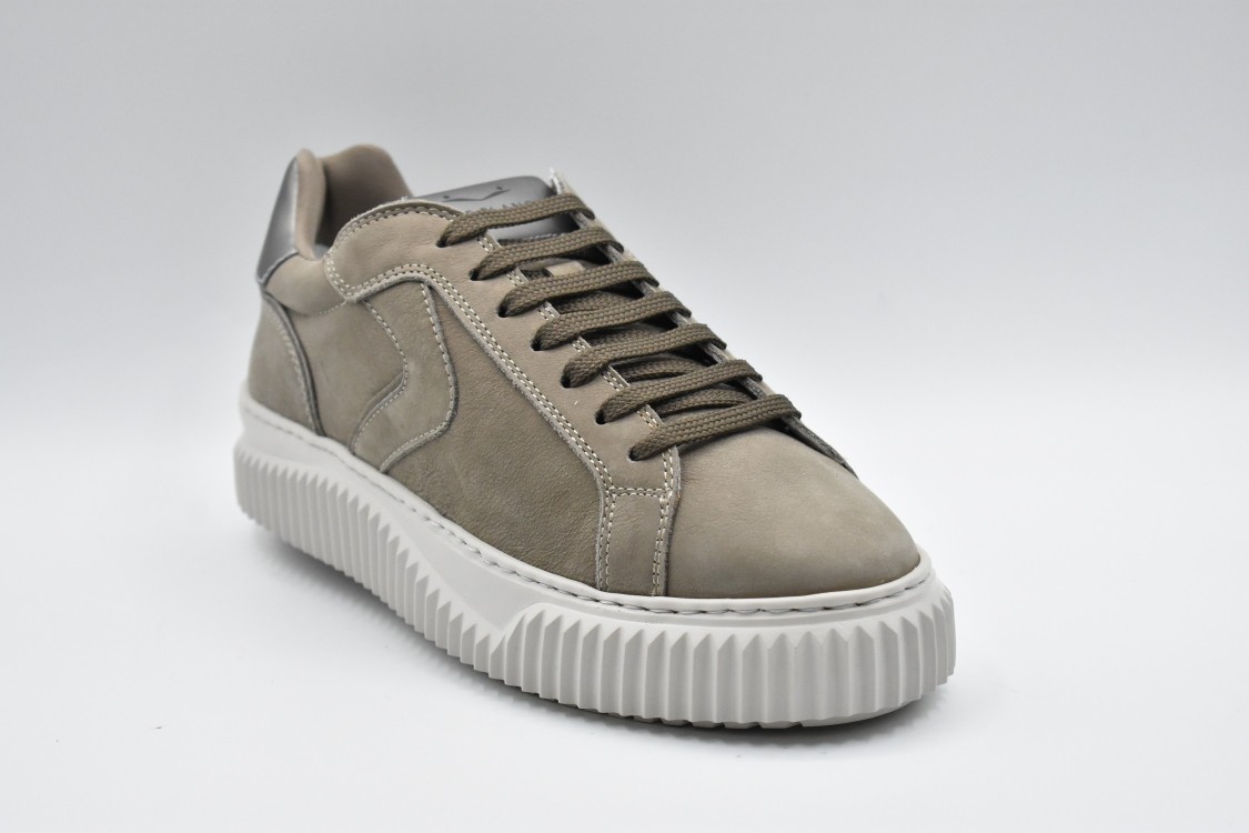 VOILE BLANCHE VOILE BLANCHE LACED SNEAKERS WITH CONTRASTING SOLE