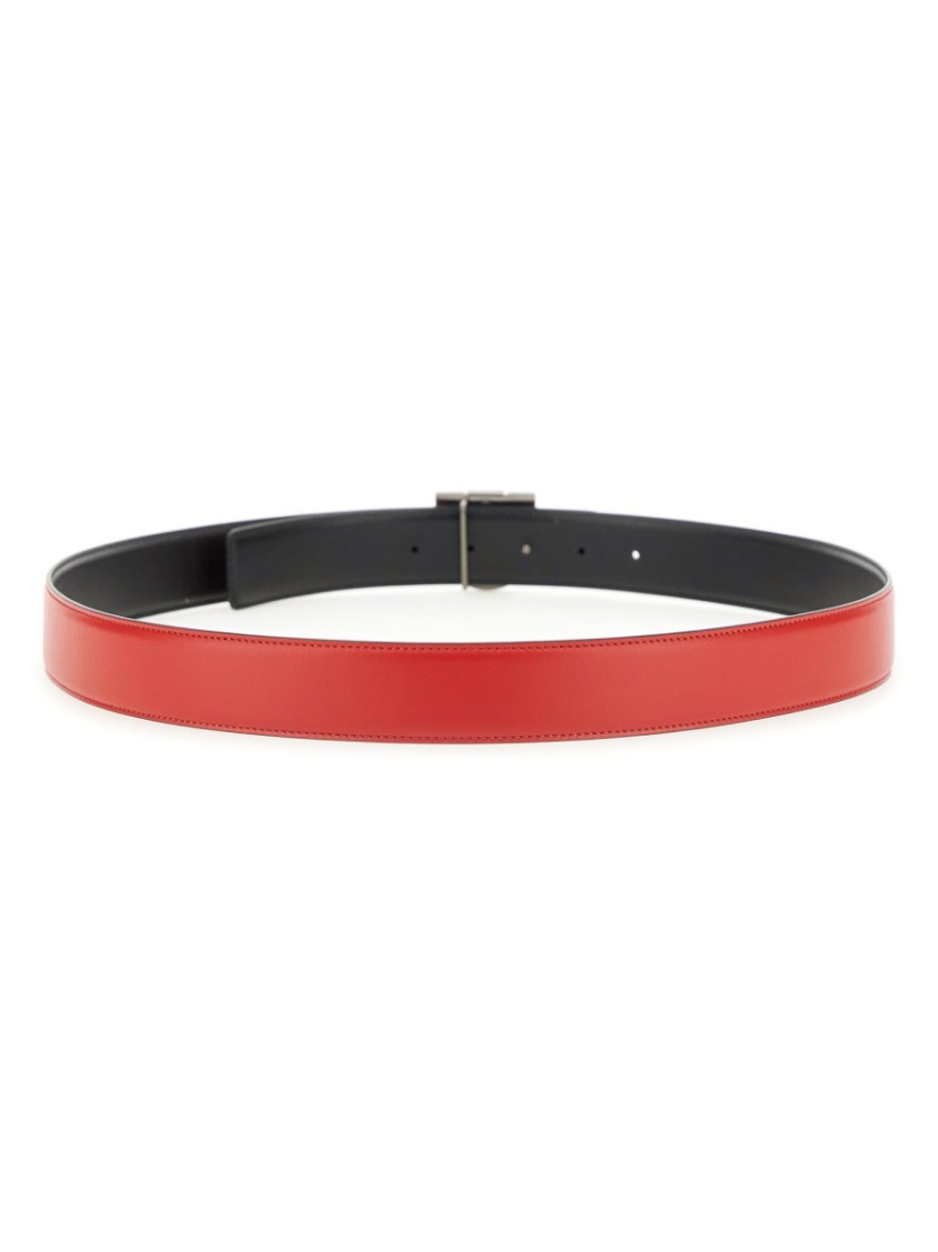 Ferragamo Adjustable Leather Belt Metal Buckle