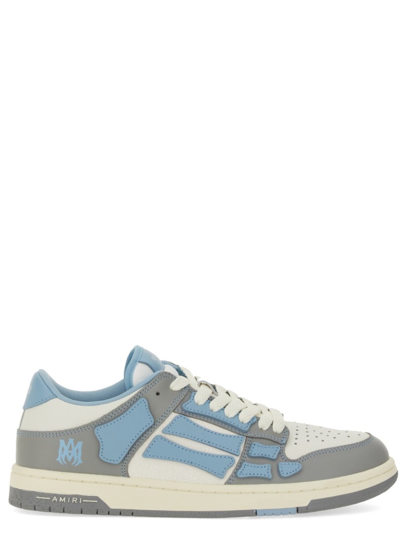 Amiri Varsity Skel Top Low Sneakers Ocean Sky In White