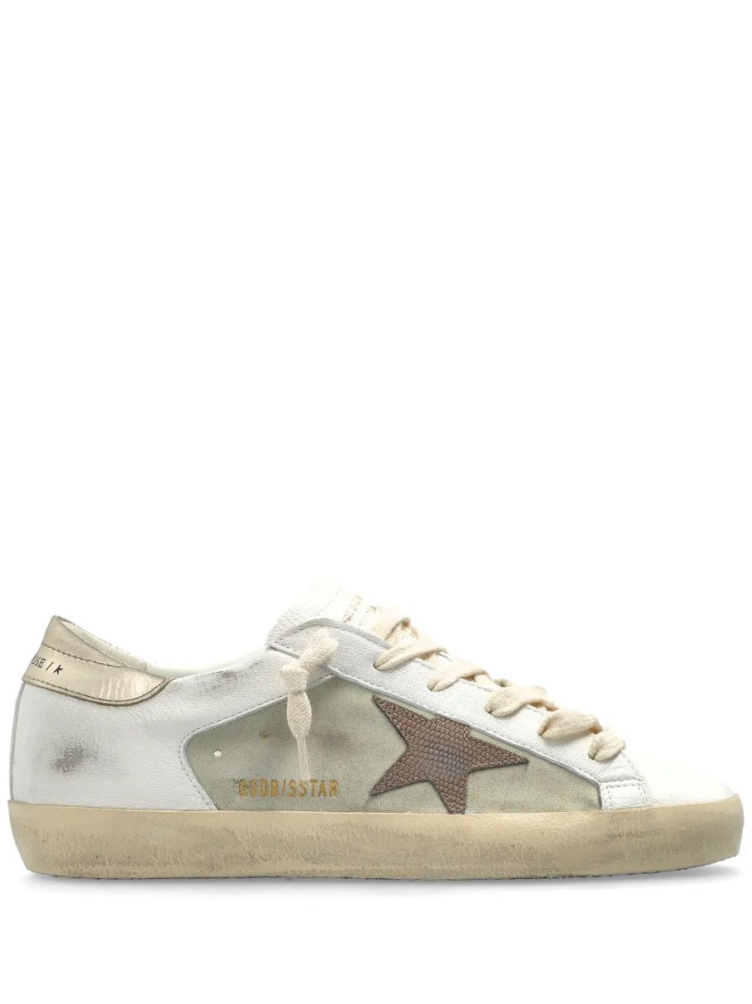 Golden Goose Vintage-inspired White Sneakers With Star Detail In Neutral