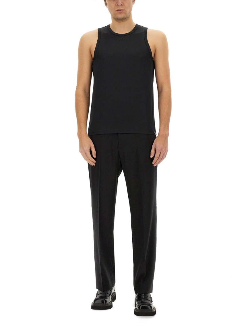 Courrèges Tank Top In Black