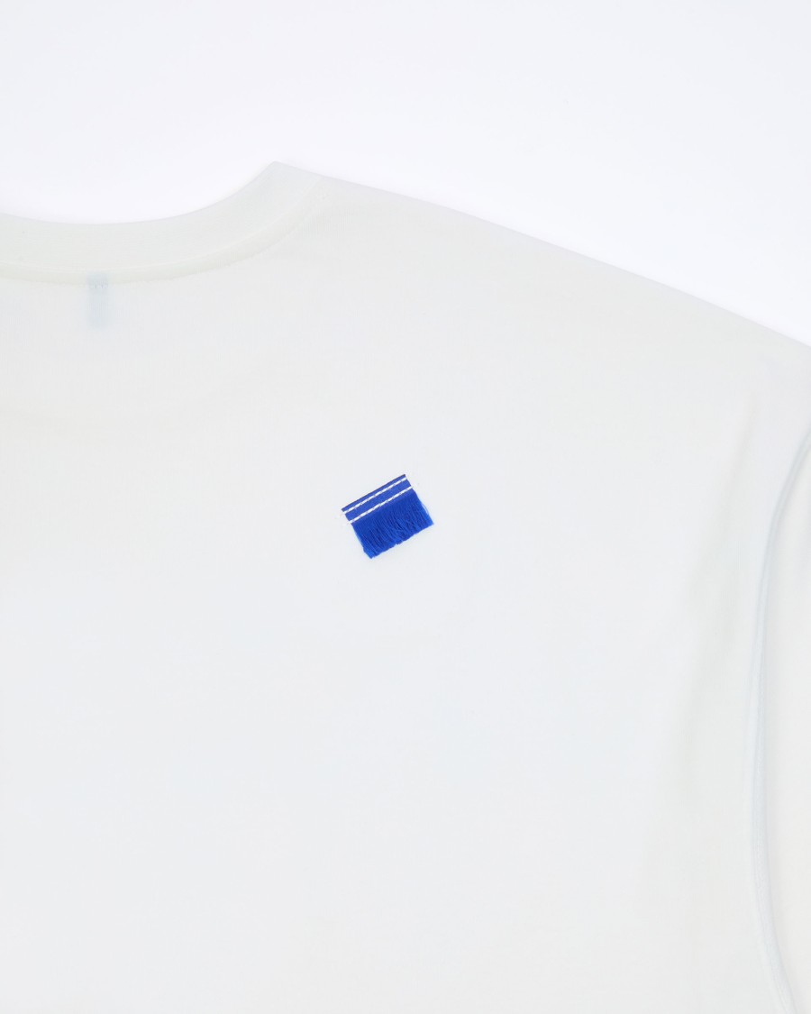 Adererror Semi-oversized T-shirt With Artistic Handwork Print In White