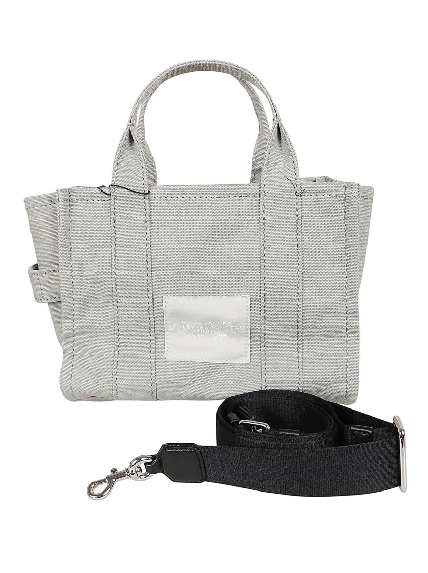 MARC JACOBS MARC JACOBS COTTON CANVAS SMALL TOTE WITH ADJUSTABLE SHOULDER STRAP