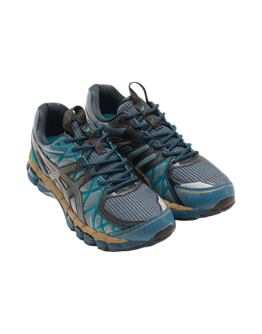 Asics Sporty Blue Sneakers With Breathable Upper In Blue