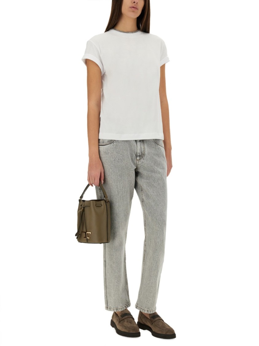 Brunello Cucinelli Cotton Jersey T-shirt In White