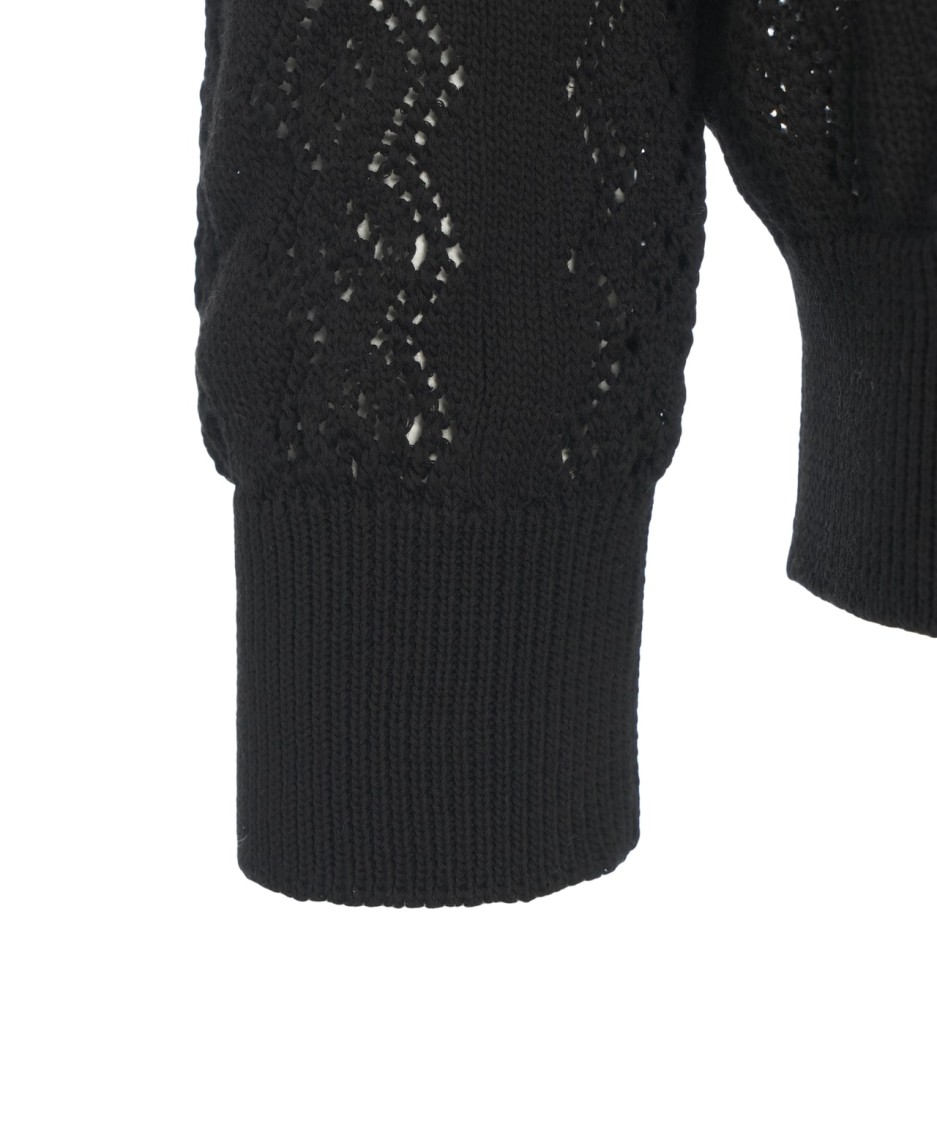 AMARANTO AMARANTO V-NECK OPEN KNIT CARDIGAN 