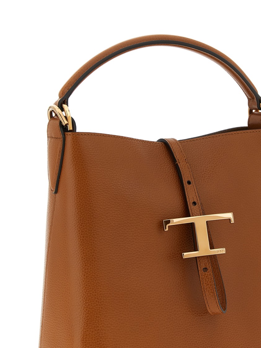 Tod's 't Timeless' Mini Bucket Bag In Brown