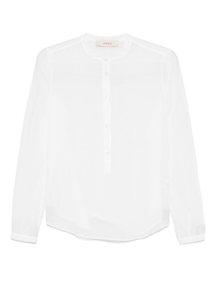 Jucca Hemd Ohne Kragen In White