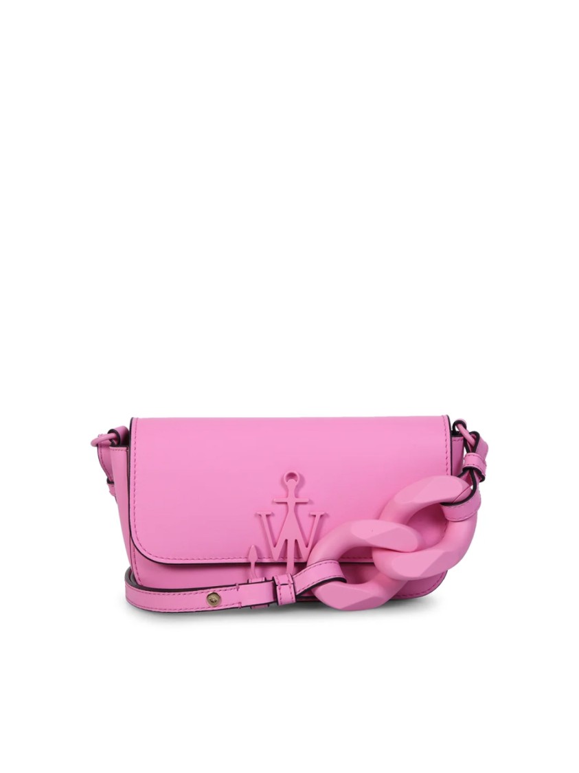 Jw Anderson J. W. Anderson Anchor Logo Chain Baguette Shoulder Bag In Pink