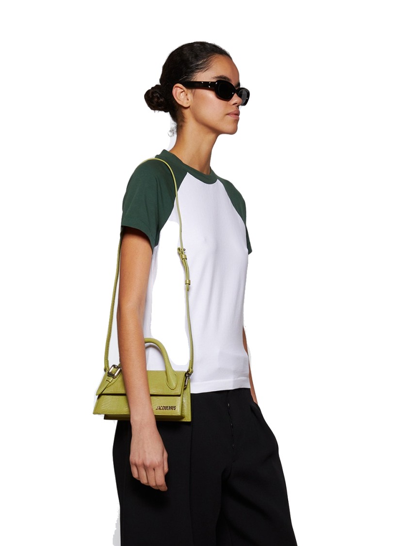 Jacquemus The Long Chiquito Handbag With Buckle Green In Green