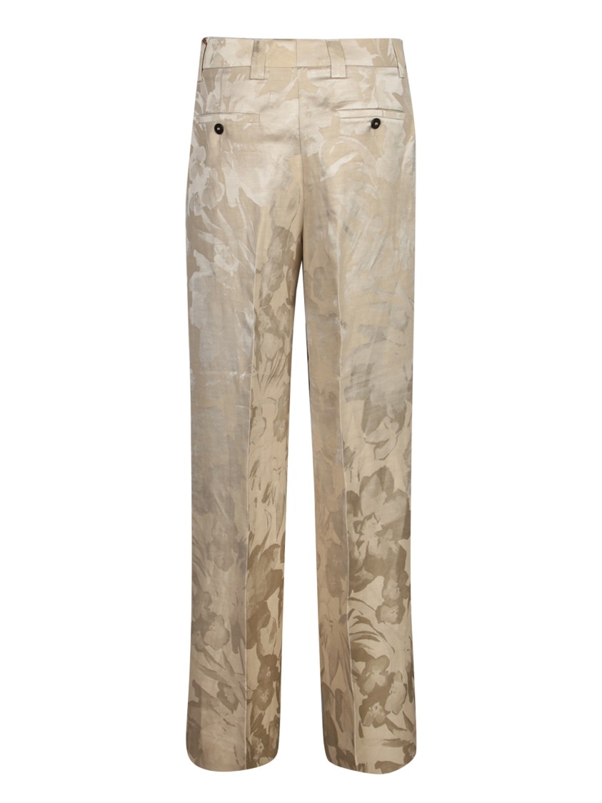 Shop Incotex Beige Trousers With Tailored Fit