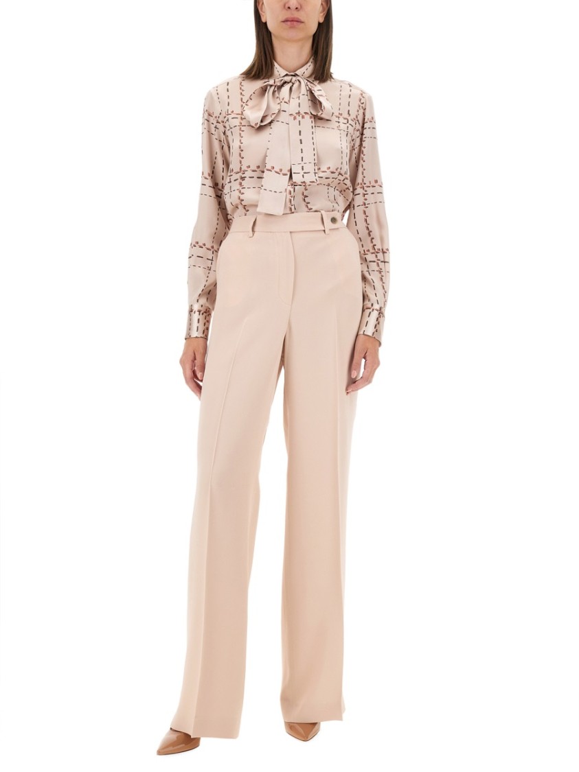 Shop Kiton Satin Pants In Pink