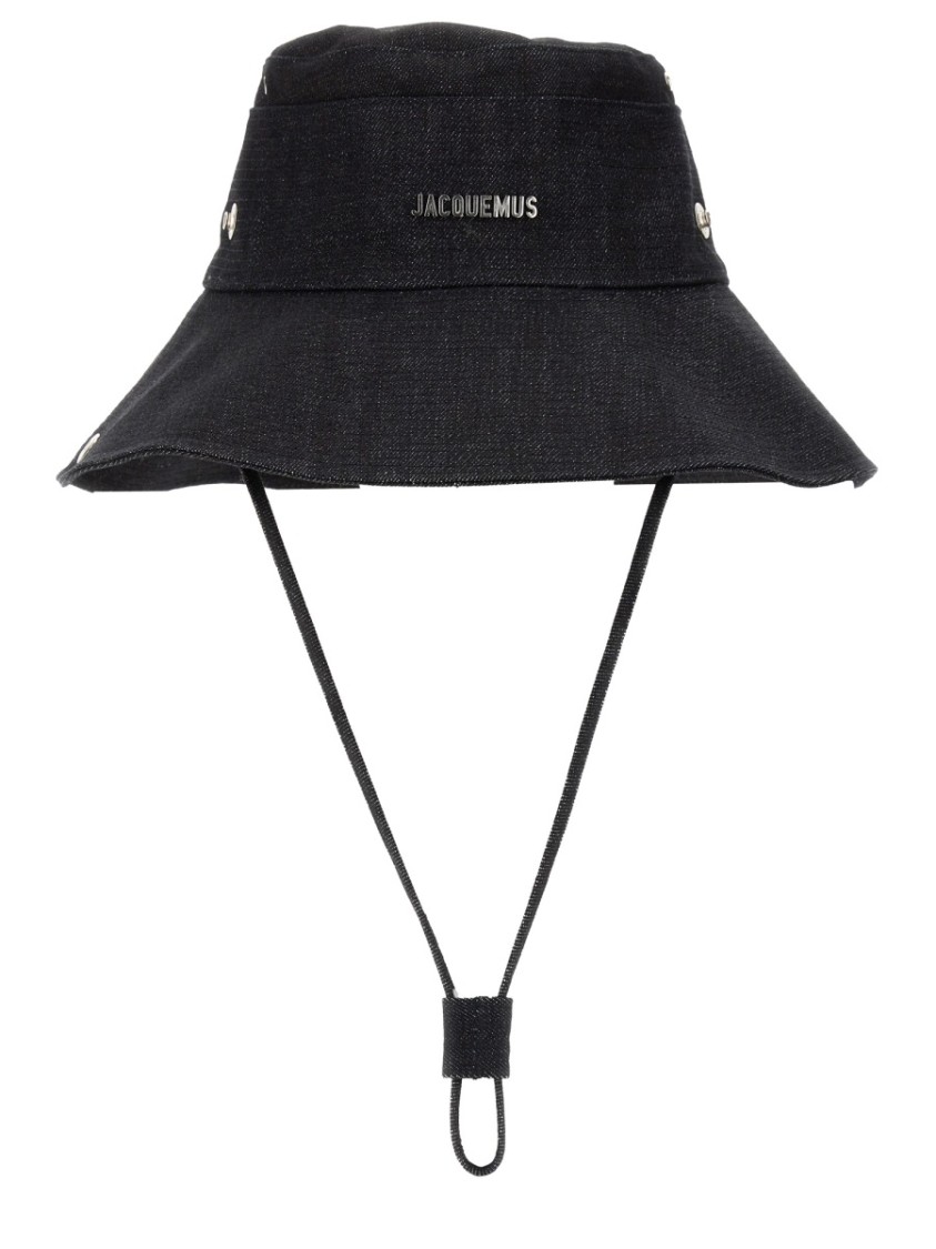 Jacquemus Denim Bucket Hat In Black