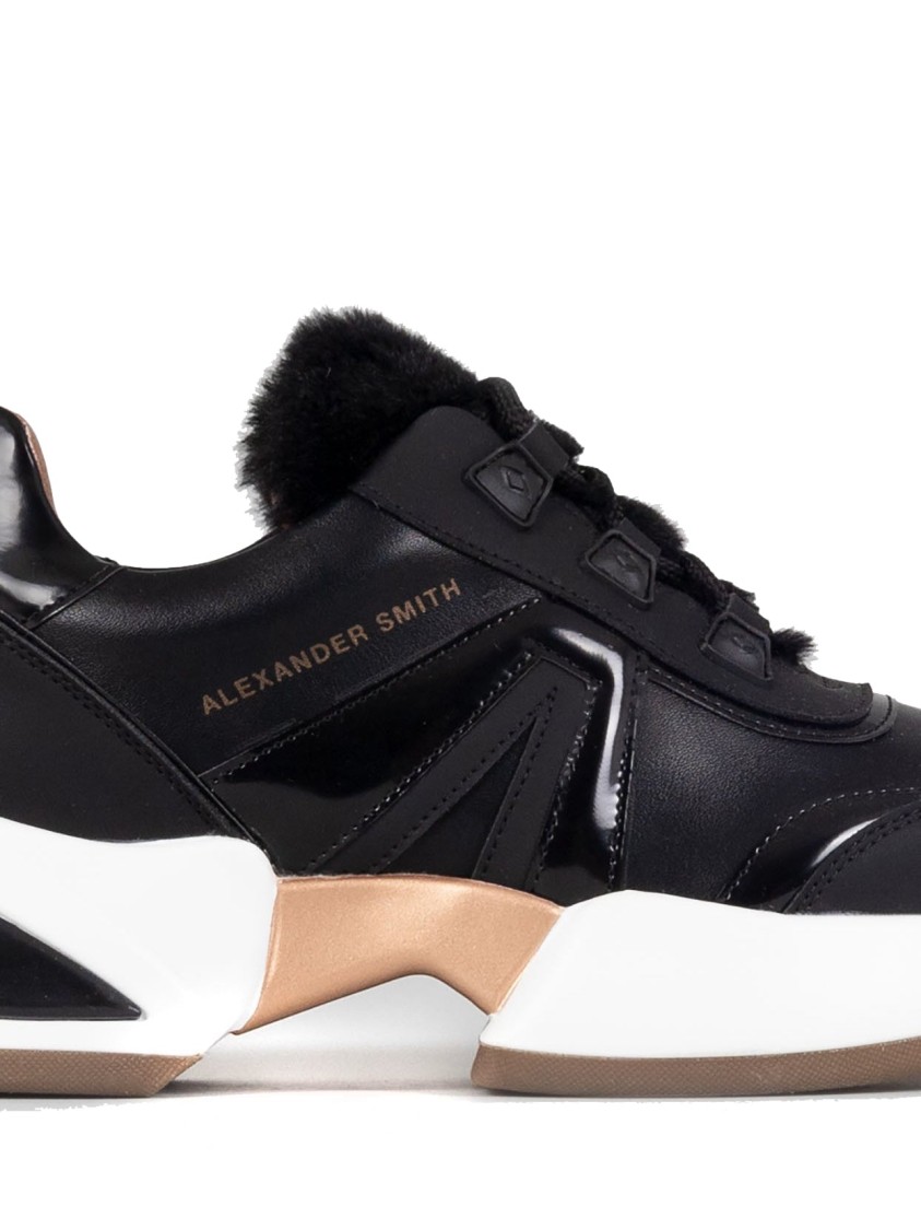 Alexander Smith Casual Trainers With Sole And Contrasting Detailing In Black
