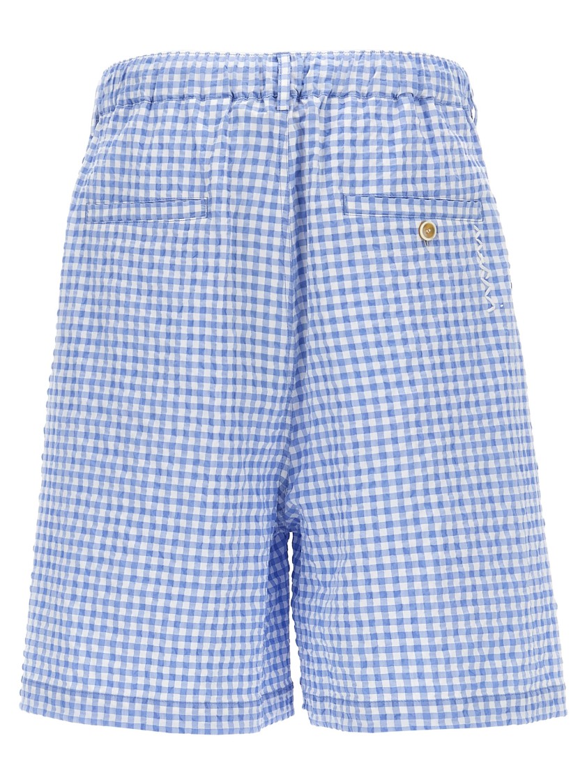 Marni Vichy Bermuda Shorts Bermuda And Short Light Blue In Blue