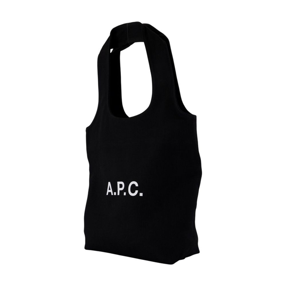Apc A.p.c. Ninon Canvas Small Tote Bags In Black