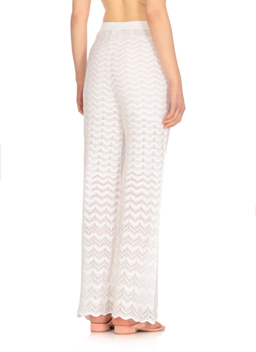 Shop D Exterior D. Exterior White Cotton Blend Pants