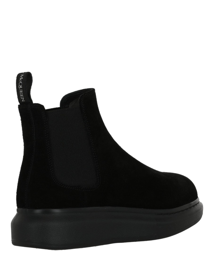 Alexander Mcqueen Leather Chelsea Boot In Black