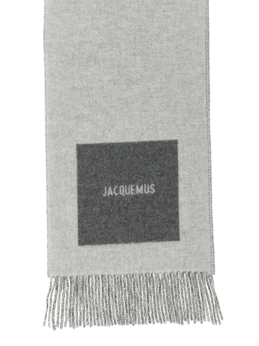 Jacquemus L'echarpe Rond Carré' Scarf In Gray
