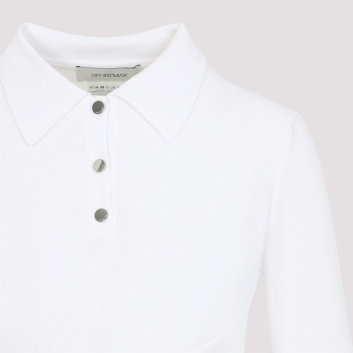 Sportmax White Shaker Polo In White