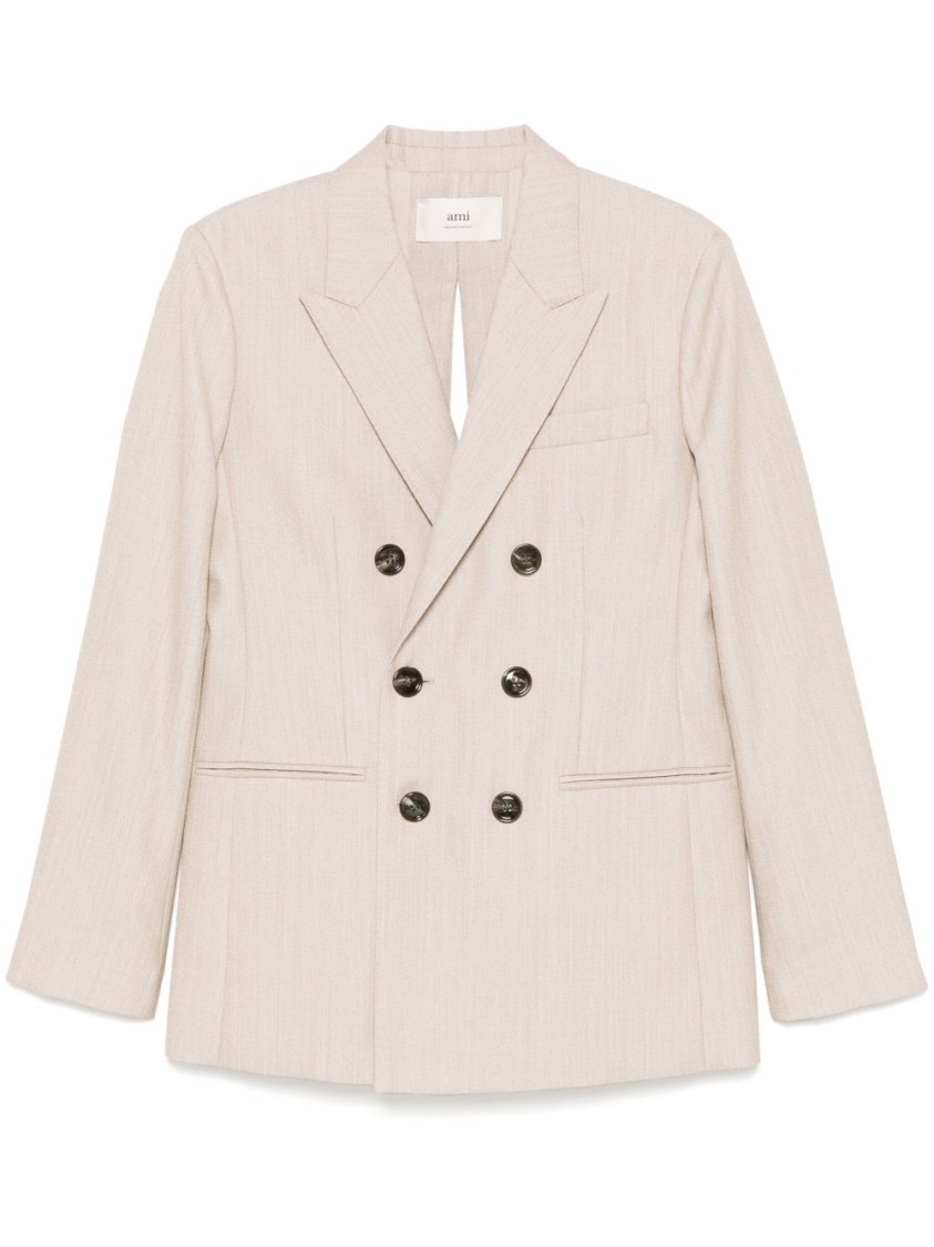 Ami Alexandre Mattiussi Double-breasted Blazer In Neutrals