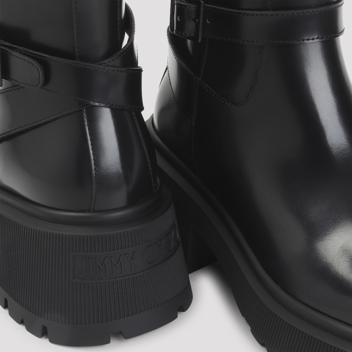 Jimmy Choo Soft Box Calf Conny Flat Boots Women In Black