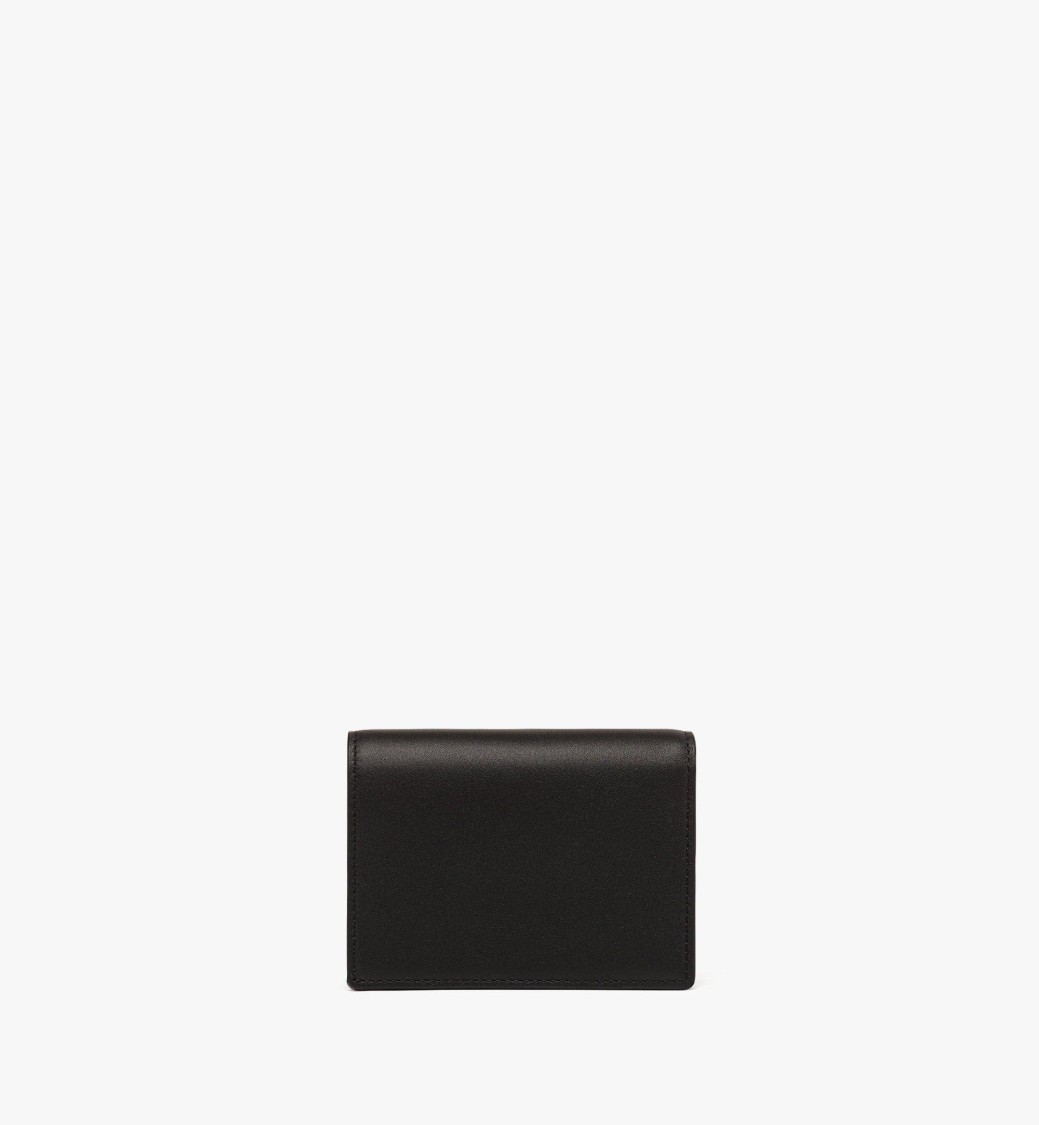 Mcm Mini Wallet With Bavarian Diamond Quilted Flap In Black