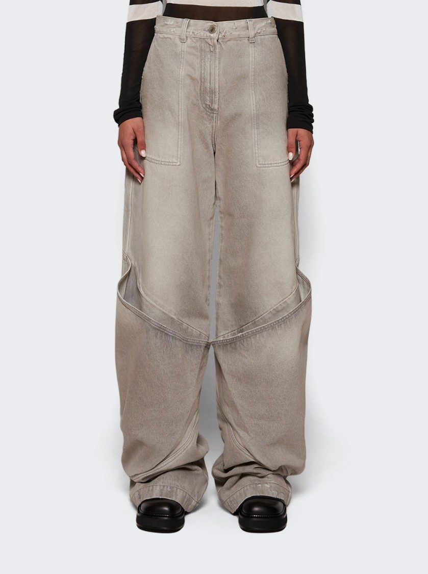 Attico Low-rise Wide-leg Jeans