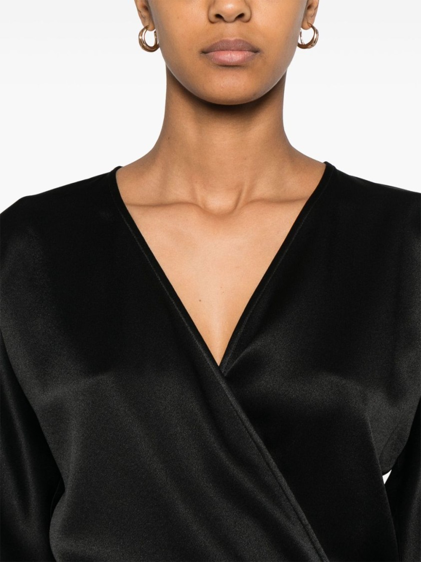 Antonelli Wrap Design T-shirt With Deep V-neckline