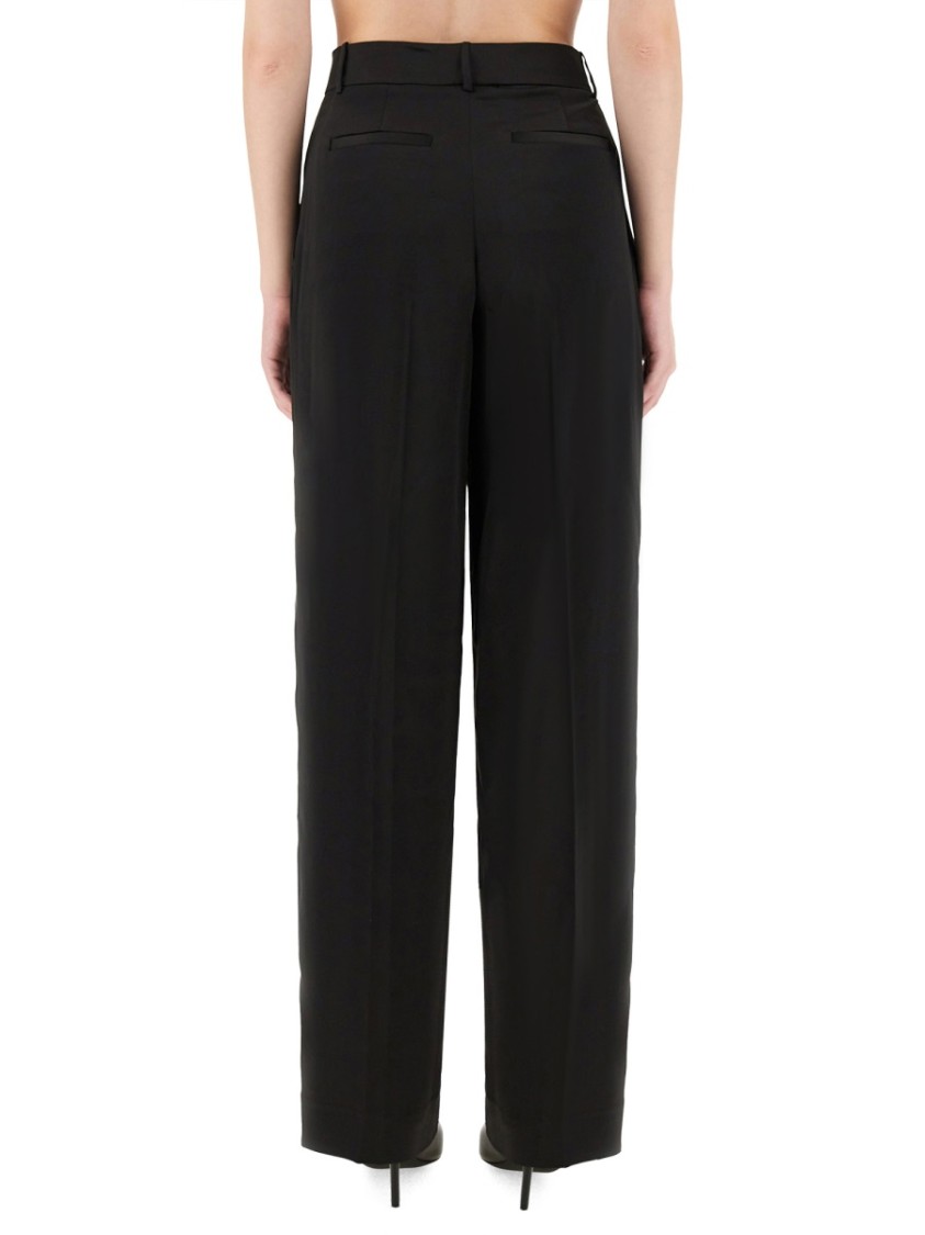 Michael Michael Kors High-waisted Wide Leg Pants With Pleated Front In Black