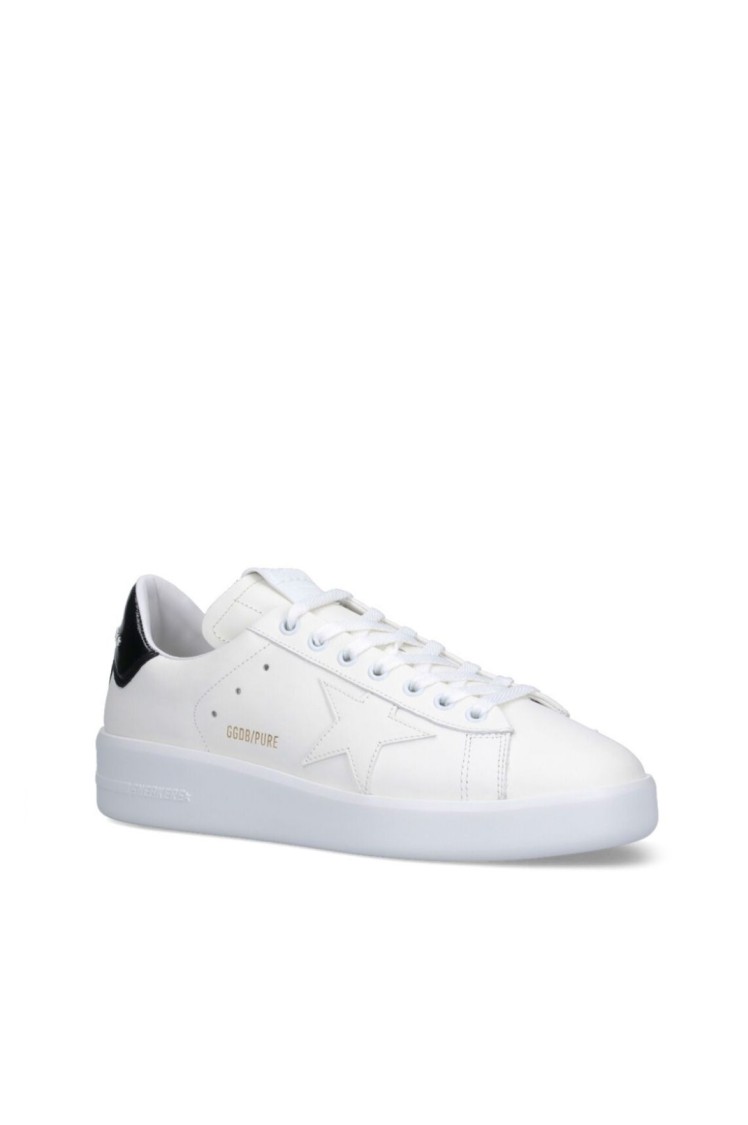 Golden Goose Mens Silver Com Pure Star Bio Logo-print Faux-leather Low-top Trainers