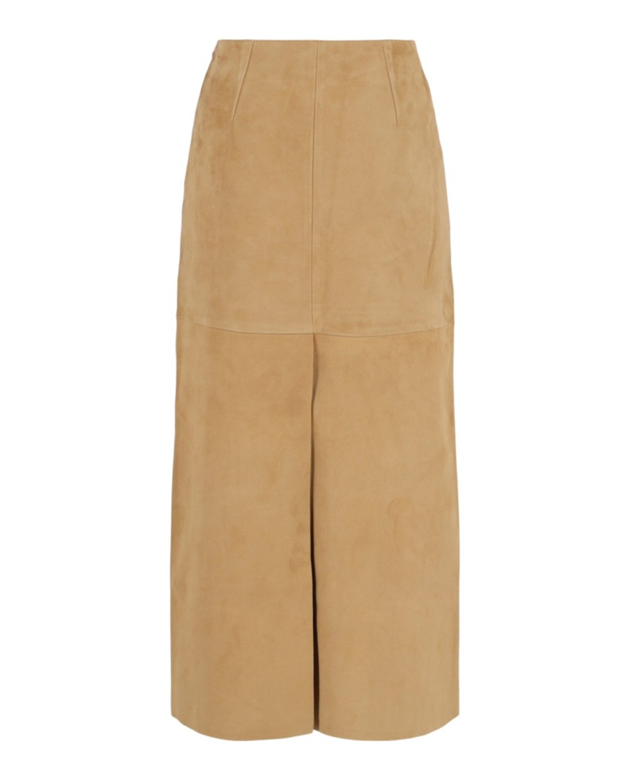 Ferragamo Lambskin Leather Pencil Skirt