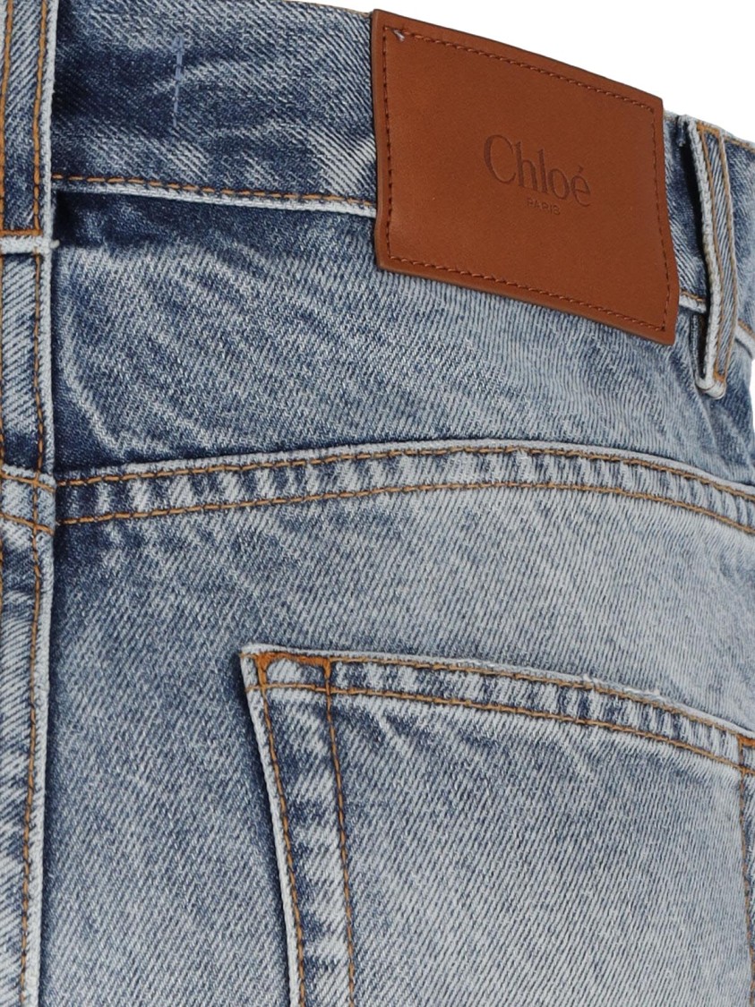 Chloé Patchwork Rigid High-rise Flared-leg Jeans
