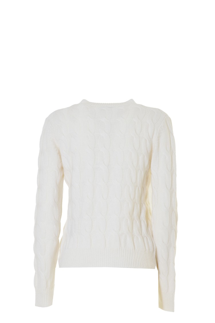 Max Mara Edipo Cashmere Sweater In Cream In White